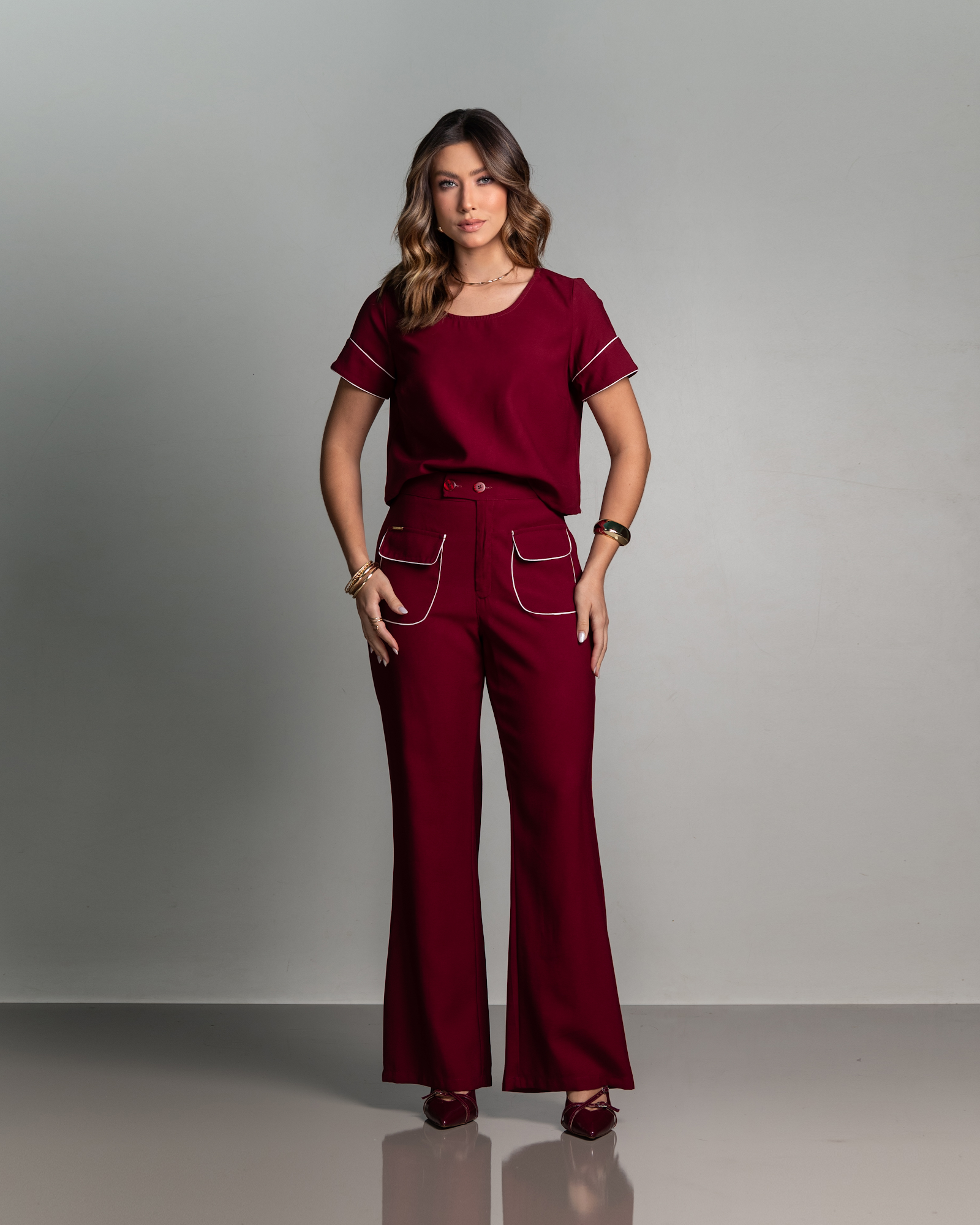 Conjunto Glória - Marsala - destaque