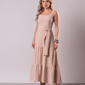 Vestido Dalila - Bege - destaque