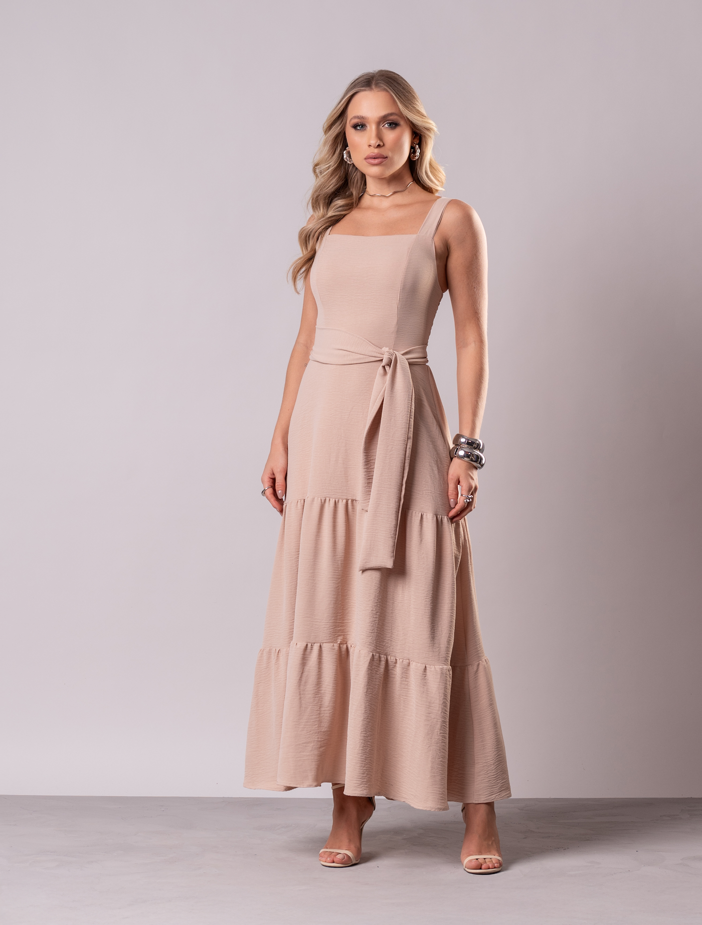 Vestido Dalila - Bege - destaque