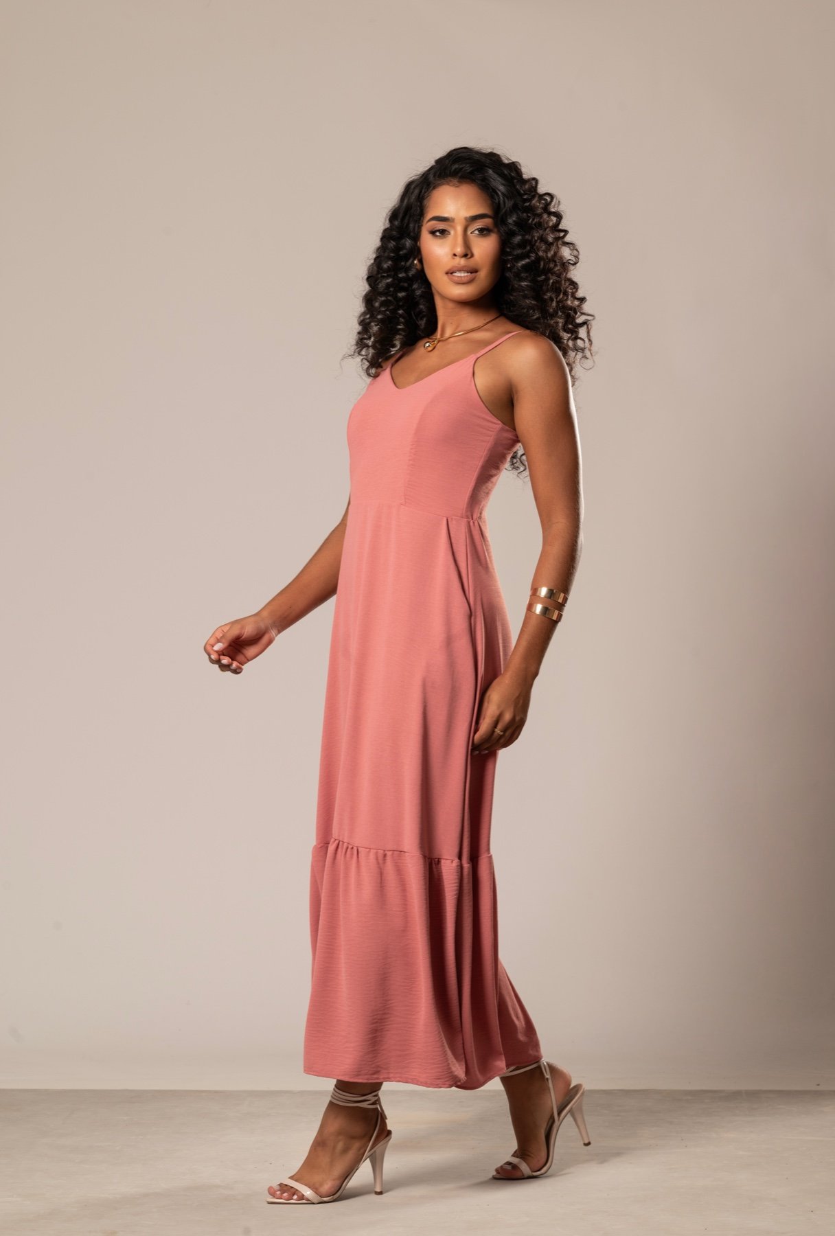 Vestido Elza Rosa Antigo - foto 1
